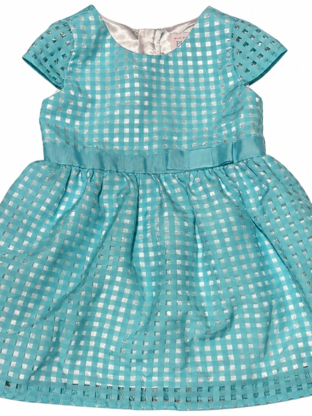 3 T Girls Aqua Blue & Silver Party Dress